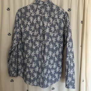 American Eagle Palm Tree Collared Shirt
